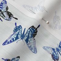 Butterflies - White, Blue, Small Scale
