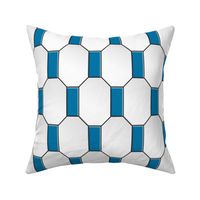 tile octagon white blue