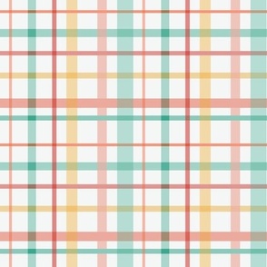 Plaid Peach and Mint Green SMALL SCALE