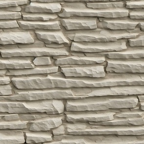 Stone Brick Wall, Light Natural Brown