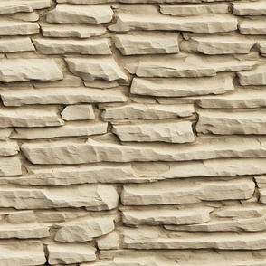 Stone Brick Wall, Natural Bright Sandstone