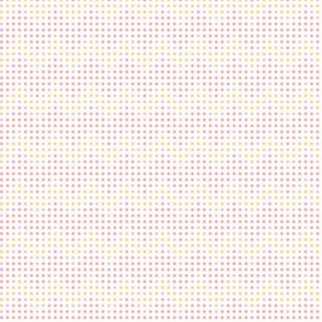 Flamestitch Dot 7 2 Inch ~ polka dots ~ pink ~ lilac ~ yellow ~ cream ~ kids room ~ bedroom wallpaper ~ kids apparel ~kids clothing ~ Kids clothes ~ girls clothing ~ feminine ~ white ~ chevron