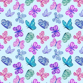 Pretty butterfly-blue