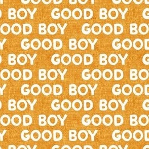 Good boy - dog - typography - yellow - LAD24