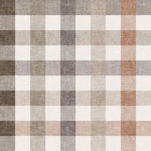 (2" scale) fall plaid - neutral fall colors  - LAD24) 