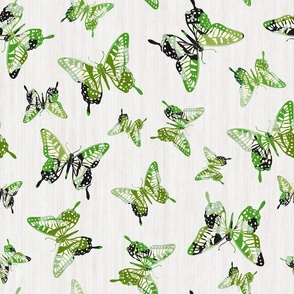 Butterflies - White, Green