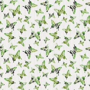 Butterflies - White, Green, Small Scale