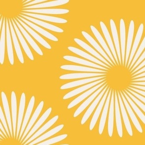 Welcoming Walls -  6.5 inch flowers - yellow and white