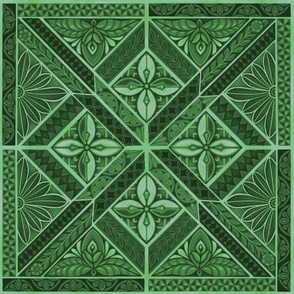 deep green pacific garden tiles