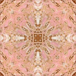 pink and gold Arabic oriental kaleidoscope/LARGE