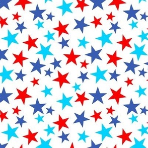 Small Fourth Of July stars red, blue, white