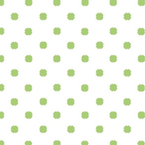 Ink Blot Green Polka Dots 