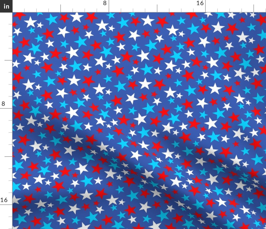 Fourth of July scattered stars 