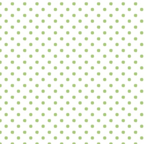 Petite Green Ink Blot Polka Dots 