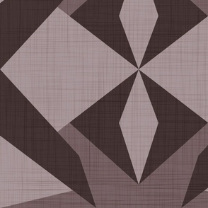 Abstract shape violet linen textured print design