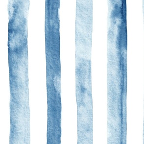 21" Watercolor stripes in blue - vertical 