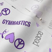 Peace Love Gymnastics Purple