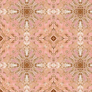 pink and gold Arabic oriental kaleidoscope medium