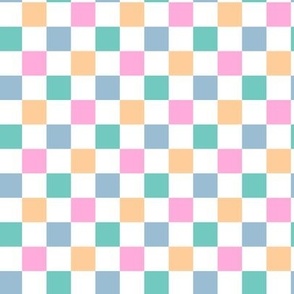 Check, multi colored checker, summer