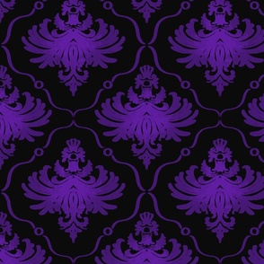 Winged Damask Royal Purple