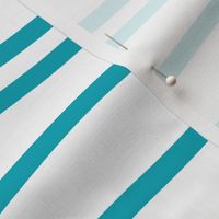 Wavy Stripes in Light Teal on White 