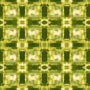 Shibori Plaid Yellow and Green