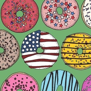 american donuts green large