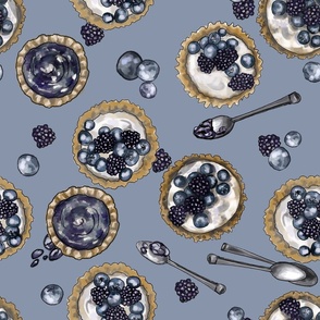blueberry and blackberry tarts