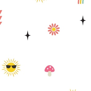 Cheerful Doodles Whimsical Icons 