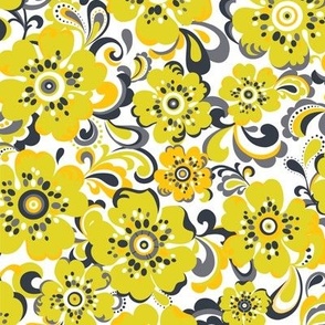 Floral Whimsy MEDIUM - Citron Dream