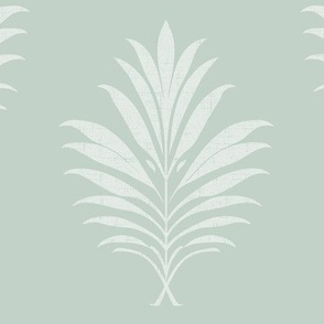 Millennial Palm - Rustic-White on Palladium Wallpaper