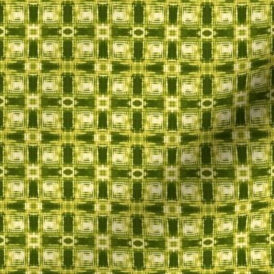 Shibori Plaid Yellow and Green small