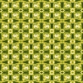 Shibori Plaid Yellow and Green small