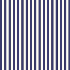 Small Cabana stripe - American Blue and cream white - Candy stripe - Awning stripes - nautical - Striped wallpaper - resort coastal sunbrella tiki vertical
