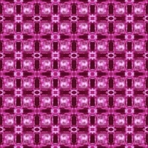 Shibori Plaid Dark Red and Hot Pink small