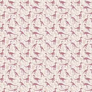 Dinosaurs in spring in pink S