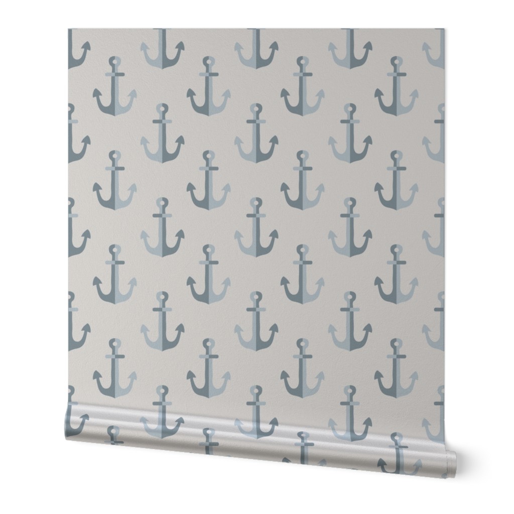 Anchors blue classic coastal