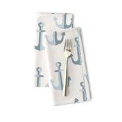 Anchors blue classic coastal