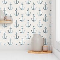 Anchors blue classic coastal