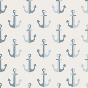 Anchors blue classic coastal