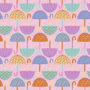 Pink Polka Dot Umbrellas - small 