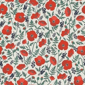 Poppies on a neutral background - small