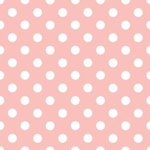S. Easter white polka dot on soft pastel pink