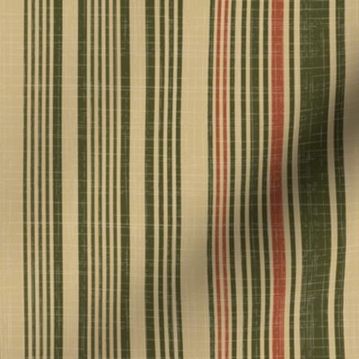 Hill Tribe classic stripe Red Green