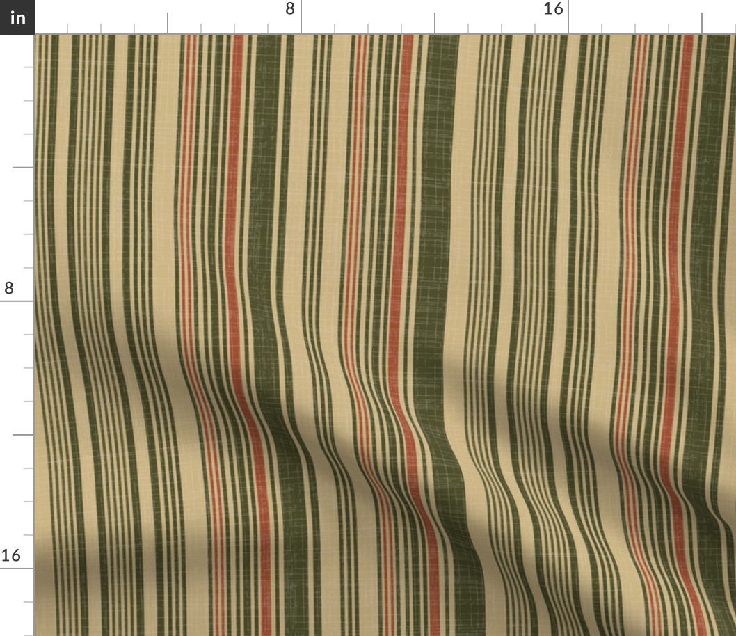 Hill Tribe classic stripe Red Green