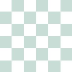 Mint and white gingham 1 in repeat