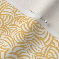 Curvy Hatching _ Yellow on whiteJanuary Moods Collection