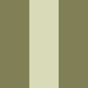 Broad Vertical Awning Cabana Stripes in Forest Green and Soft Mint green - 6 inch stripes six inch
