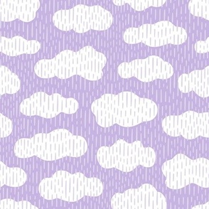 M / Spring Rain Clouds on Lilac