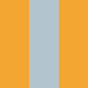 Broad Vertical Awning Cabana Stripes in Bright Egg Yolk Yellow and Pastel Blue  - 6 inch stripes six inch